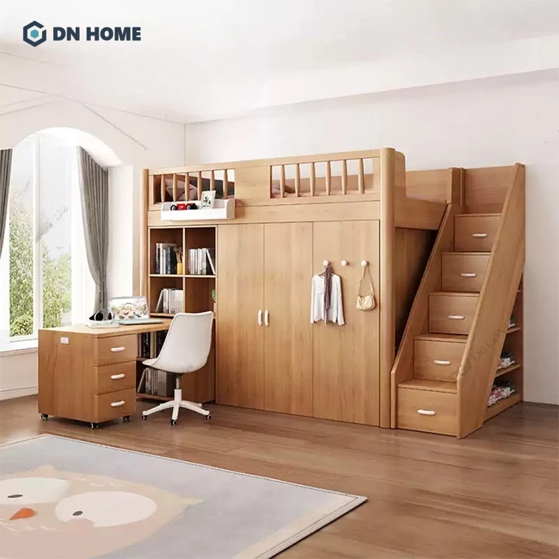 Giường tầng hiện đại tích hợp nhiều công năng góp phần tăng sự tiện nghi hơn cho không gian sống