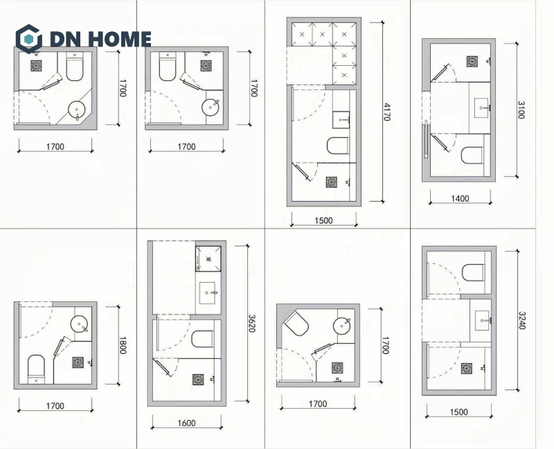 Diện tích nhà vệ sinh là thông số kỹ thuật được tính dựa theo công thức dài nhân rộng