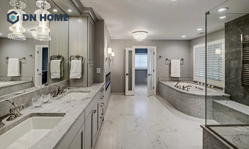 Tiêu chuẩn diện tích của nhà vệ sinh master là trên 10m2
