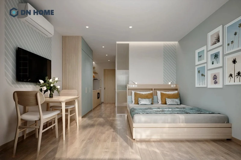 Mẫu thiết kế nhà trọ cho thuê với đầy đủ các món nội thất, đáp ứng tốt tiện nghi cơ bản