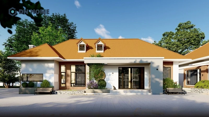 Mẫu nhà kiểu Nhật 4 phòng ngủ là sự lựa chọn phổ biến ở nông thôn, nơi có quỹ đất khá rộng rãi