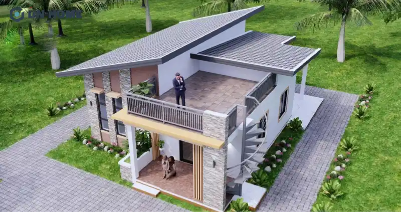 Nhà cấp 4 mái lệch