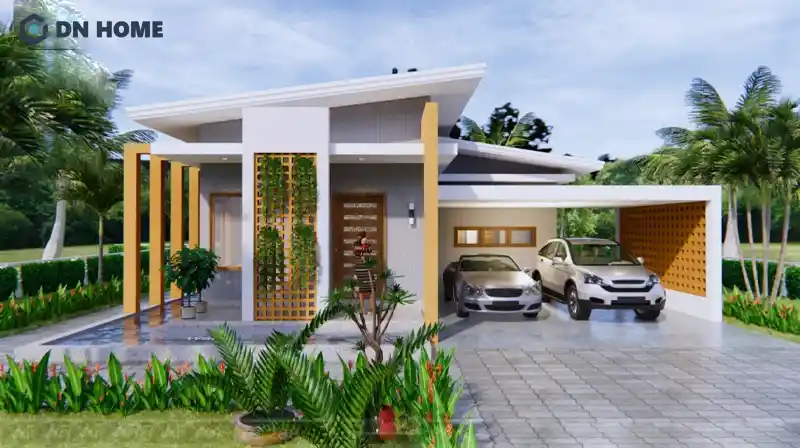 Nhà cấp 4 mái lệch