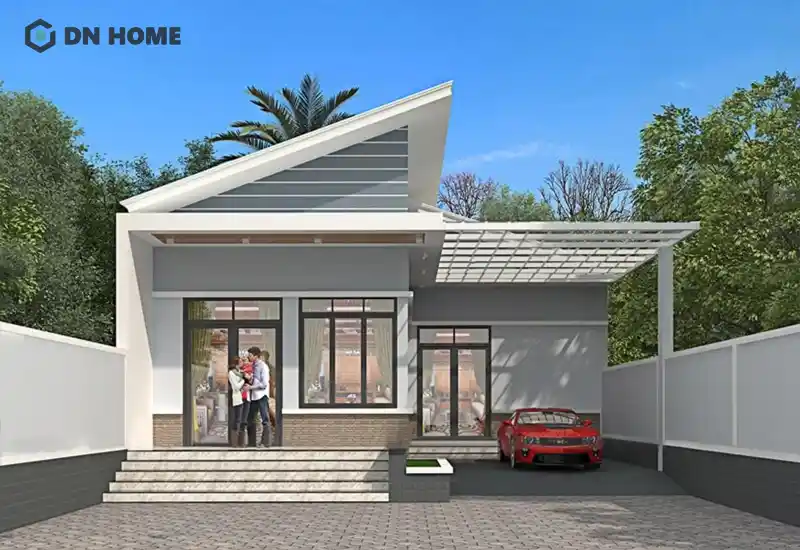 Nhà cấp 4 mái lệch