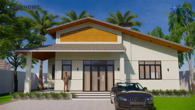 Nhà cấp 4 mái lệch