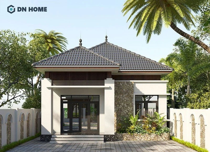 Nhà 1 tầng mái Nhật mang vẻ đẹp thanh thoát, tinh tế nhưng vẫn sang trọng