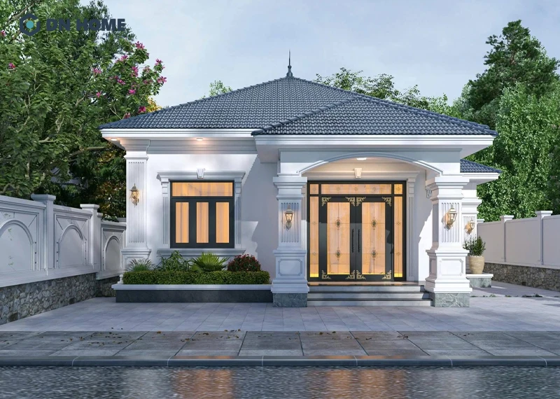 Không đòi hỏi kỹ thuật thi công quá phức tạp, nhà 1 tầng mái Nhật giúp tiết kiệm ngân sách hiệu quả