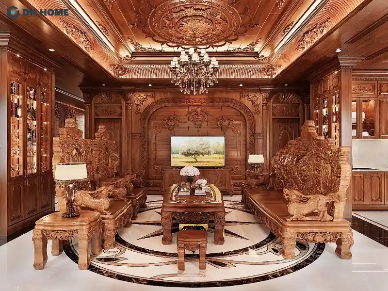 Phòng khách cổ điển Việt Nam