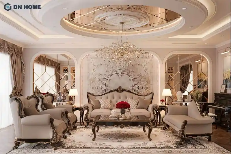 Phòng khách cổ điển Việt Nam