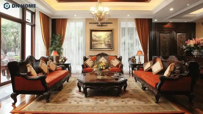 Phòng khách cổ điển Việt Nam