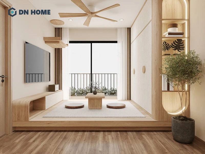 Gam màu trung tính và ánh sáng tự nhiên làm chủ đạo để tạo cảm giác thoáng đãng, rộng rãi