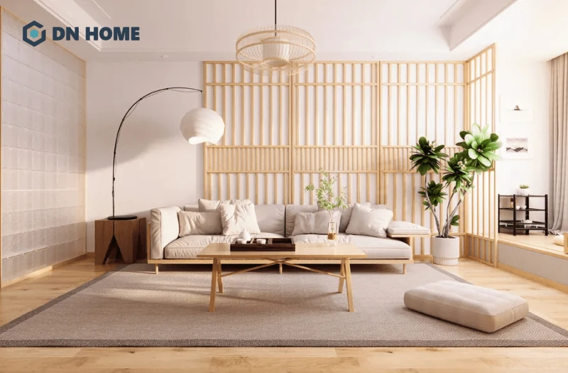 Phong cách Nhật đơn giản mang đến vẻ đẹp nhẹ nhàng, thư giãn cho phòng khách