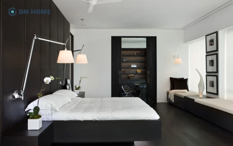 Đèn ngủ với kiểu dáng độc đáo tạo nên điểm nhìn thu hút cho căn phòng ngủ