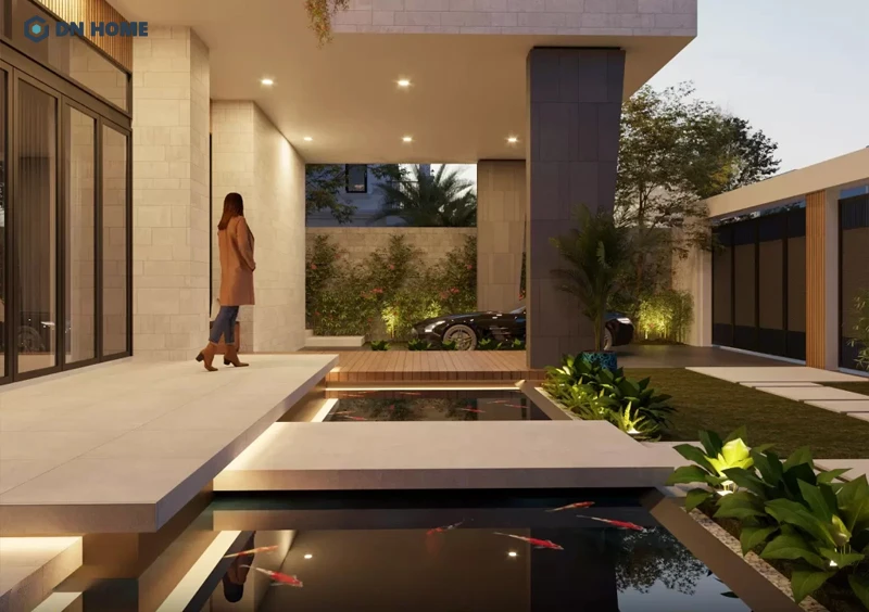 Sân vườn trước nhà đẹp giúp nâng cao giá trị thẩm mỹ