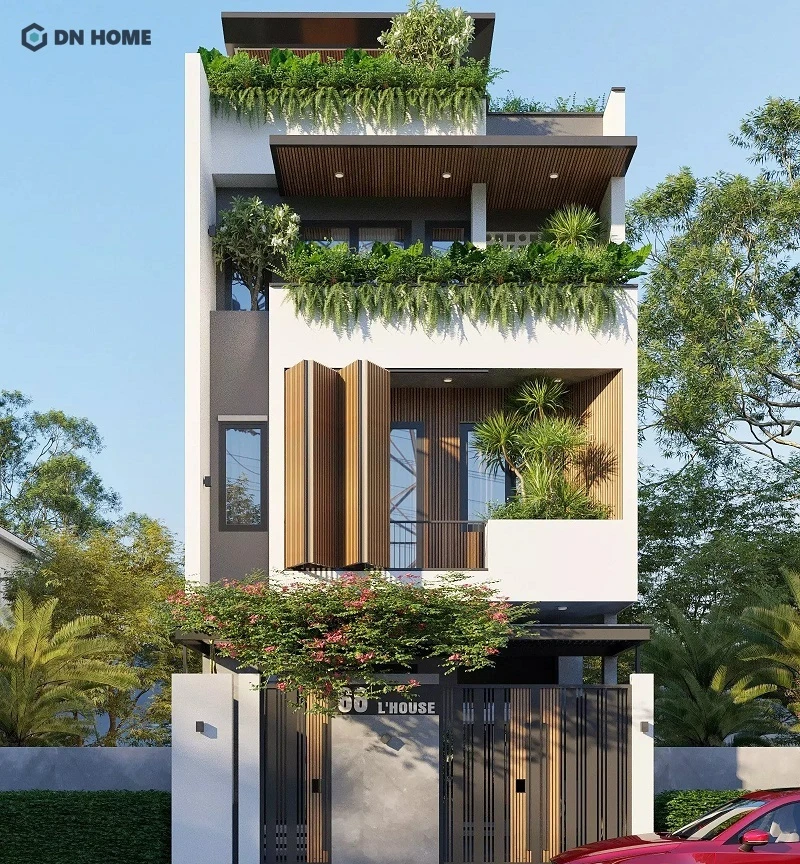 Mẫu nhà phố 3 tầng đáp ứng tốt nhu cầu sử dụng cho gia đình có đông thành viên