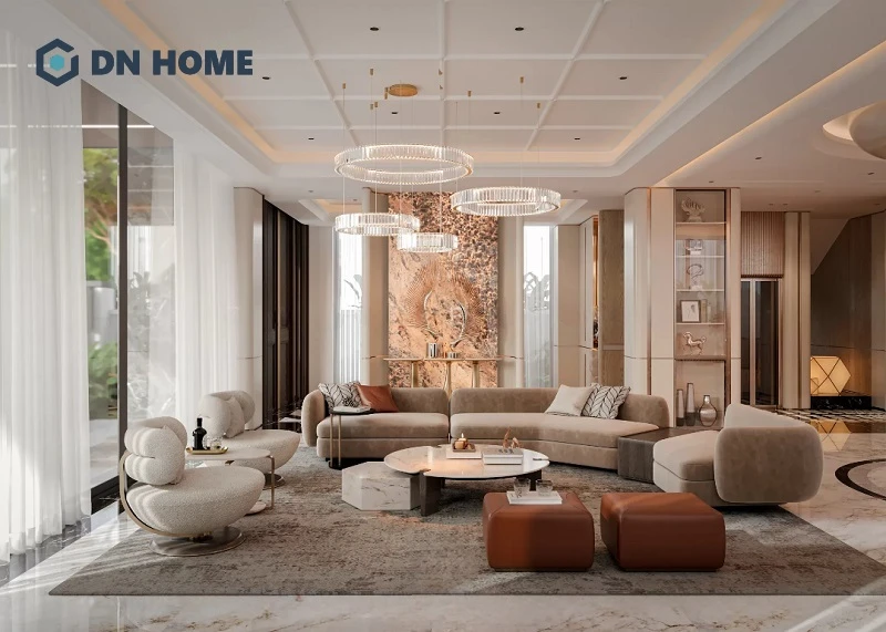 Nhà thiết kế nội thất cân nhắc các yếu tố liên quan đến vật liệu và màu sắc nhằm tạo nên không gian sống thẩm mỹ, dễ chịu