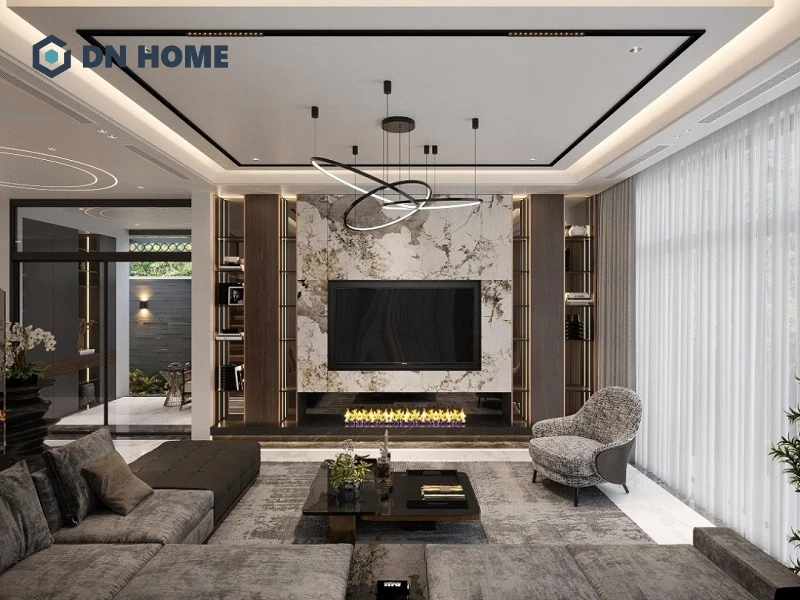Thành phần cố định là những yếu tố gắn liền với kết cấu của công trình và khó thay đổi sau khi hoàn thiện