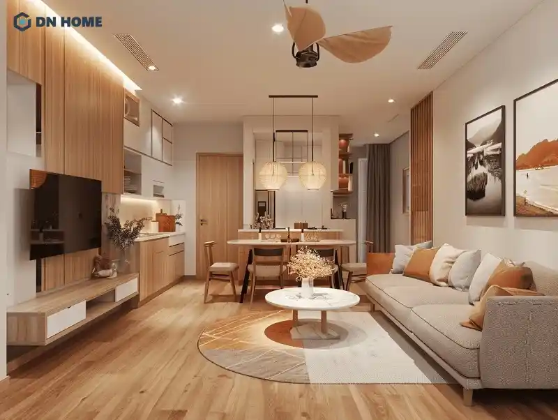 thiết kế nội thất chung cư 58m2