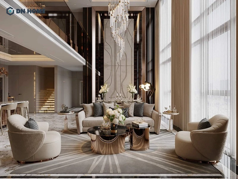 Mẫu thiết kế nội thất Penthouse phong cách Luxury sang trọng