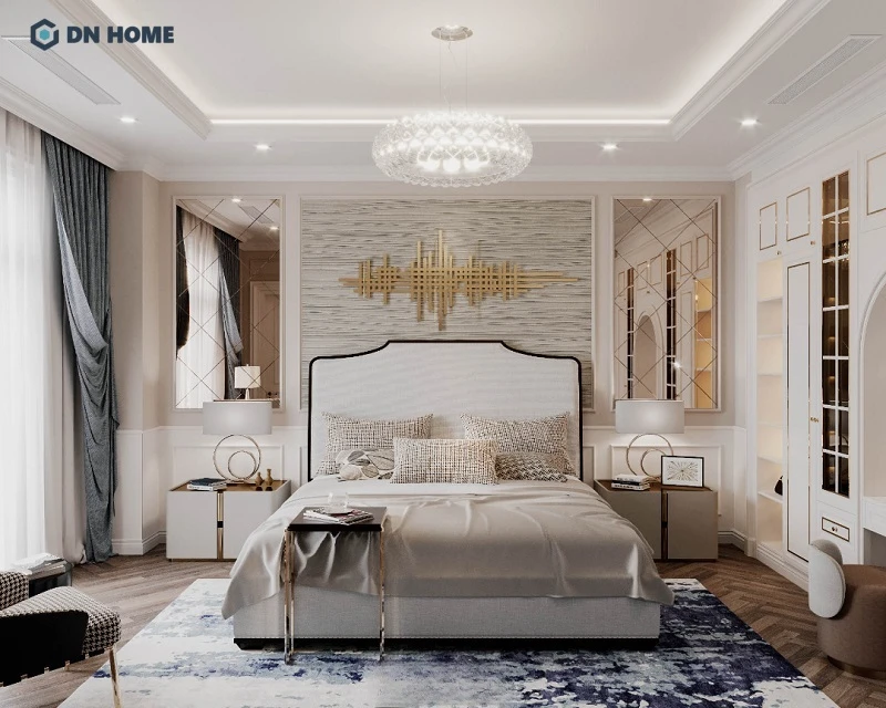 Mẫu phòng ngủ Penthouse Đương Đại với những đường nét đơn giản, tạo nên sự sang trọng nhưng không quá phô trương