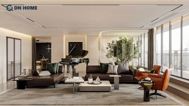 Diện tích 200m2 giúp gia chủ dễ dàng phân chia công năng sử dụng một cách hợp lý