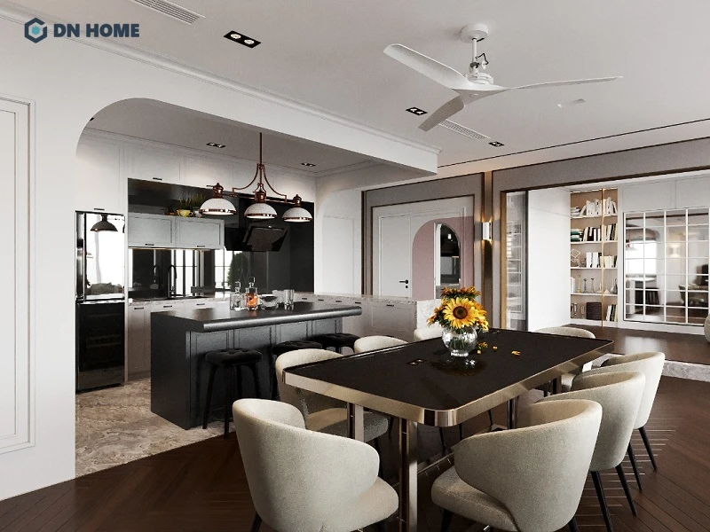 Thiết kế căn hộ Penthouse 160m2 phù hợp cho những gia chủ yêu thích không gian sống tiện nghi nhưng vẫn đảm bảo sự ấm cúng