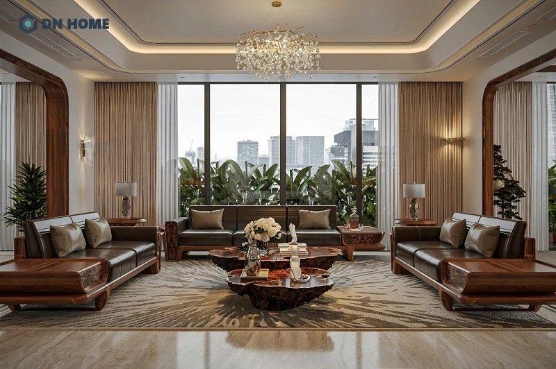 Căn hộ Penthouse đẹp sang trọng, nổi bật với phần nội thất gỗ tự nhiên cao cấp