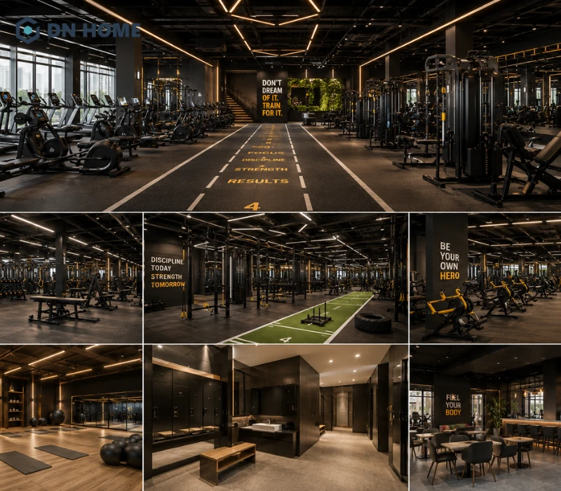 Tích hợp nhiều khu vực tập luyện như Gym, Cardio, Yoga và Functional Training, mang đến trải nghiệm toàn diện cho hội viên.