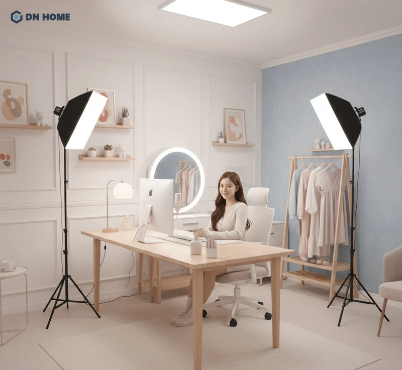 Phòng livestream là không gian được thiết kế và bố trí chuyên biệt để phục vụ hoạt động phát sóng trực tiếp