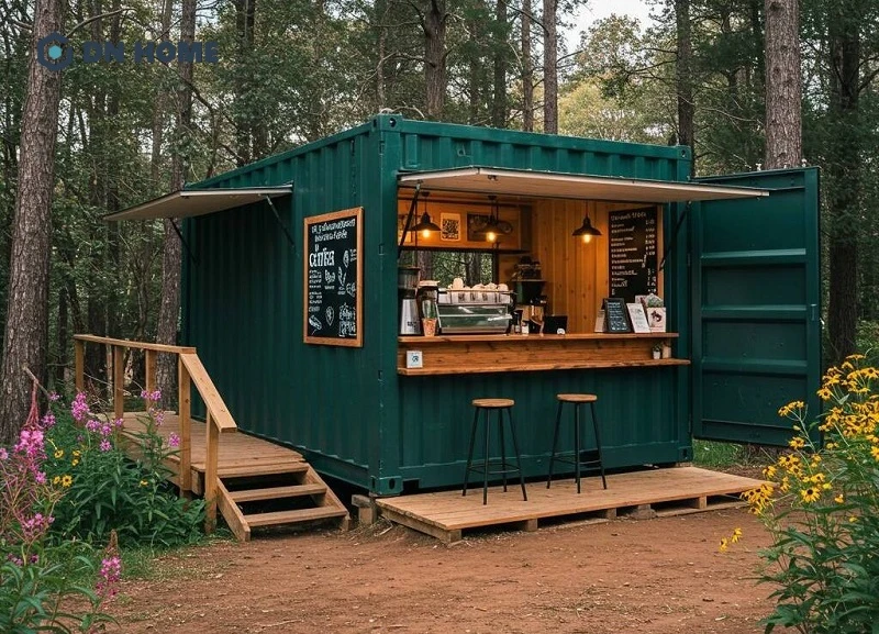 Thiết kế quán cafe container kết hợp sân vườn cũng là một trong những xu hướng được ưa chuộng hiện nay