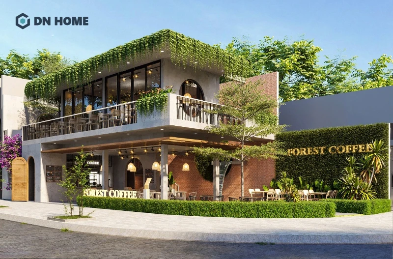 Thiết kế và thi công quán cafe mặt tiền rộng 10m đòi hỏi ngân sách đầu tư cao