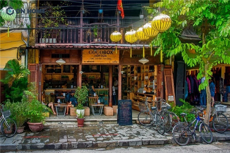 Mẫu thiết kế quán cafe phong cách Hội An đẹp, mộc mạc