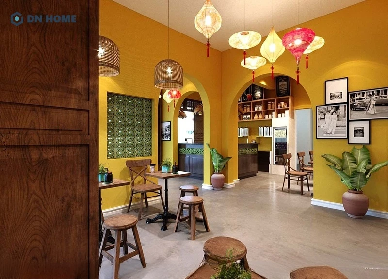 Lồng ghép các yếu tố hiện đại trong quán cafe phong cách Hội An để phù hợp hơn với xu hướng kinh doanh hiện nay