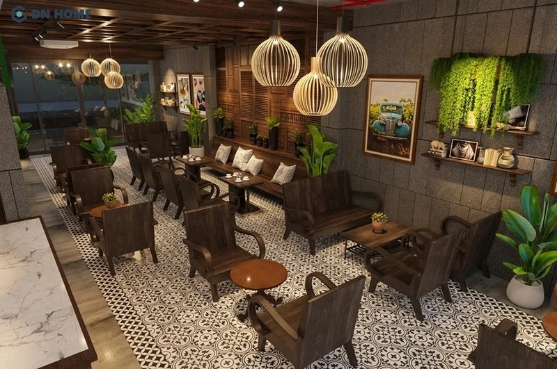 Các chi tiết trang trí quán cafe mộc cần có sự kết nối, đồng điệu để làm nổi bật nét đẹp mộc mạc