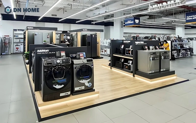 Thiết kế showroom điện máy quy mô lớn đòi hỏi chủ đầu tư cần có quy trình bài bản từ giai đoạn thiết kế đến thi công hoàn thiện