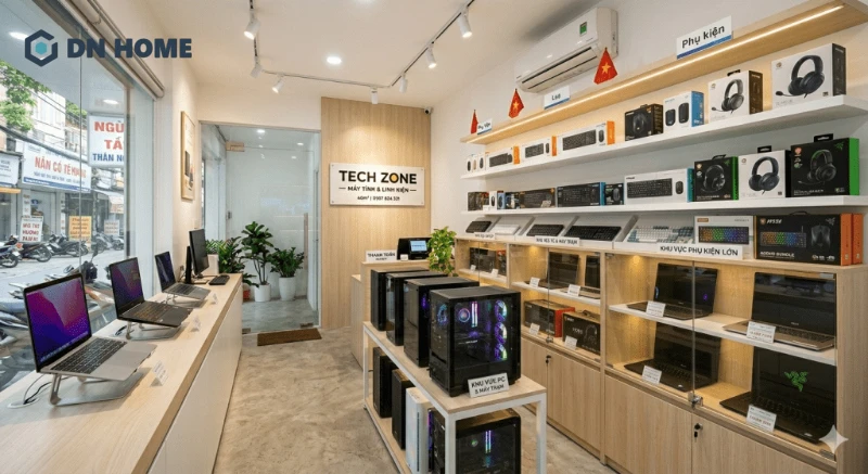Showroom máy tính cần thiết kế khoa học, chỉn chu để tăng trải nghiệm của khách hàng và nâng cao nhận diện thương hiệu