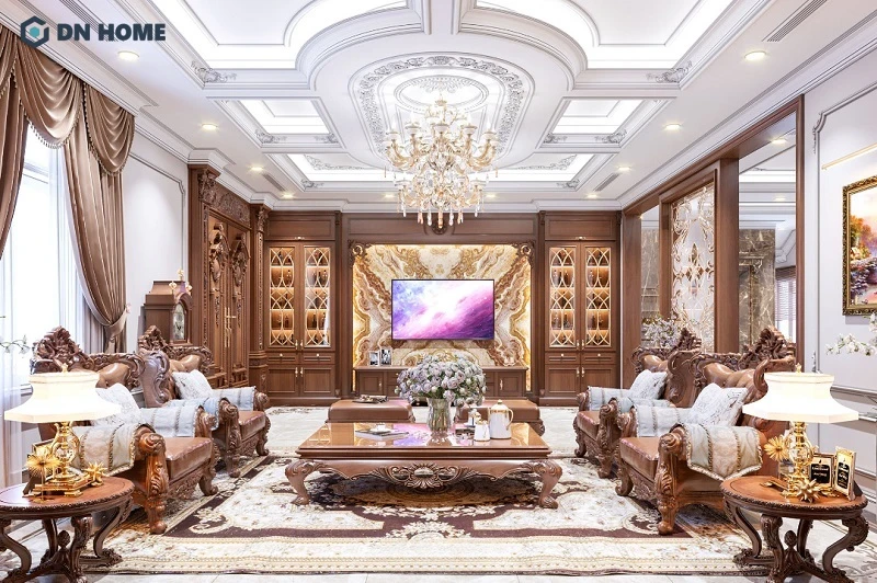 Sự kết hợp giữa gỗ và chất liệu hiện đại không chỉ giúp không gian trở nên mới mẻ, mà còn tạo hiệu ứng thẩm mỹ ấn tượng