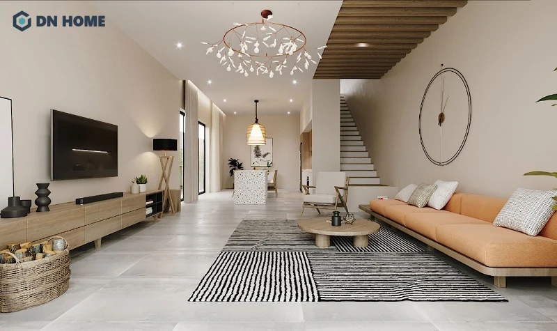 Sự kết hợp hài hoà giữa ánh sáng tự nhiên cùng vật liệu gỗ sáng màu góp phần làm nổi bật vẻ đẹp tinh tế của không gian