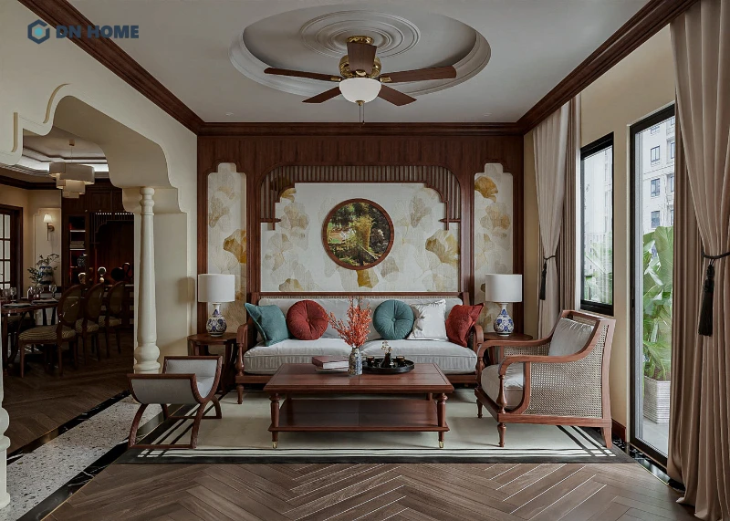 Mẫu mái vòm cong được thiết kế theo phong cách Indochine (Đông Dương)