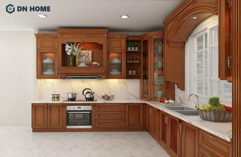 Việc lắp đặt các phụ kiện bếp thông minh giúp tận dụng tối đa các góc chết, giúp không gian trở nên khoa học hơn