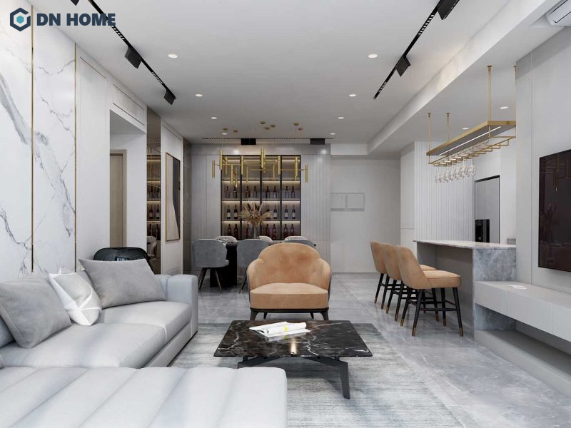 Thiết kế căn hộ 80m2 3 phòng ngủ