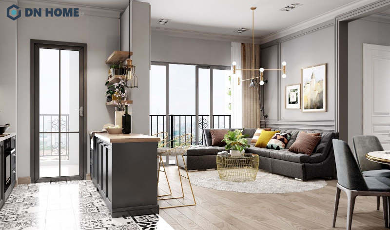 Thiết kế căn hộ 80m2 3 phòng ngủ