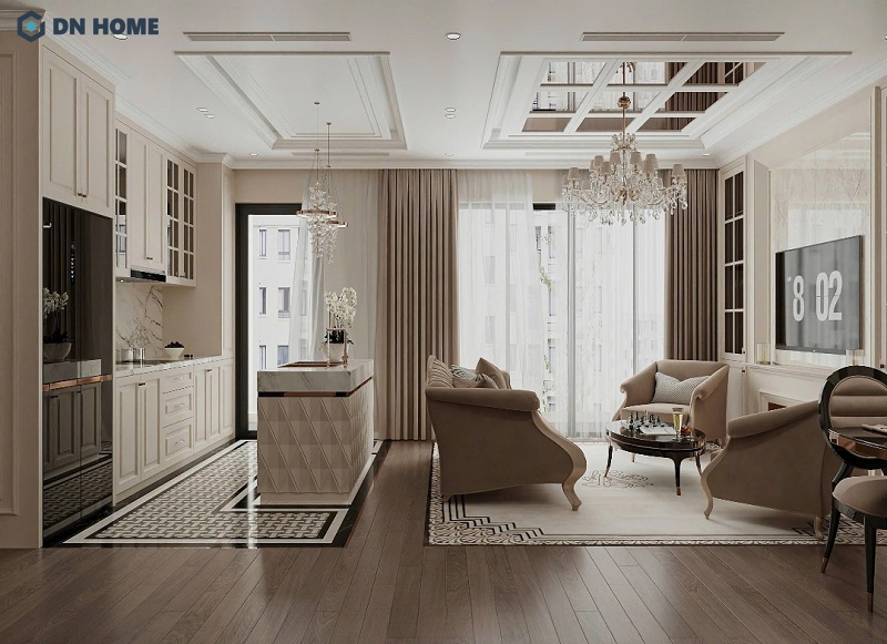 Thiết kế nội thất chung cư 2 phòng ngủ