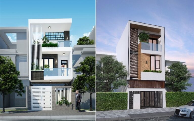 Mẫu mặt tiền nhà ống 3 tầng đẹp bao gồm nhiều yếu tố khác nhau để đánh giá