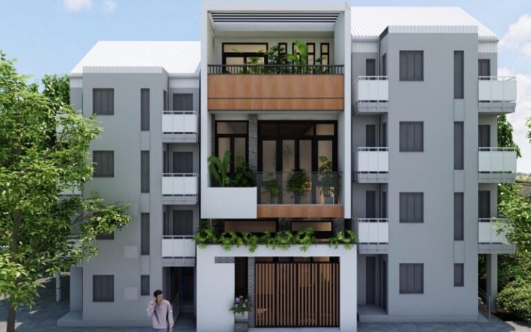Tính ứng dụng của mặt tiền nhà ống có 3 tầng khá cao