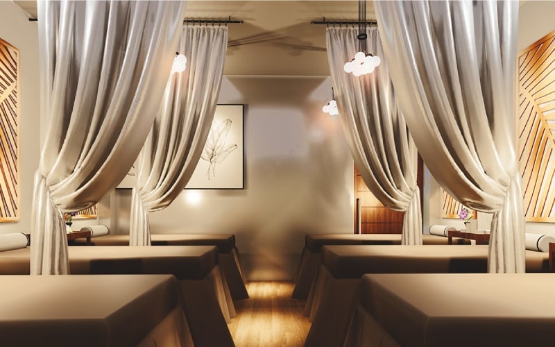 Mẫu thiết kế spa phong cách vintage “ đốn tim” khách hàng 35 Ánh sáng trong thiết kế góp phần làm cho không gian thêm lung linh, huyền bí