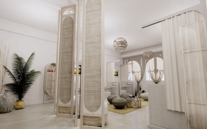 Mẫu thiết kế spa phong cách vintage “ đốn tim” khách hàng 38 Thiết kế spa phong cách vintage với màu trắng sữa chủ đạo