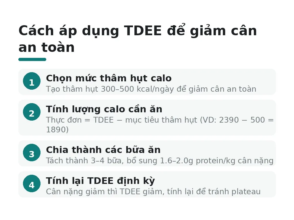 Làm sao ứng dụng TDEE để giảm cân an toàn?
