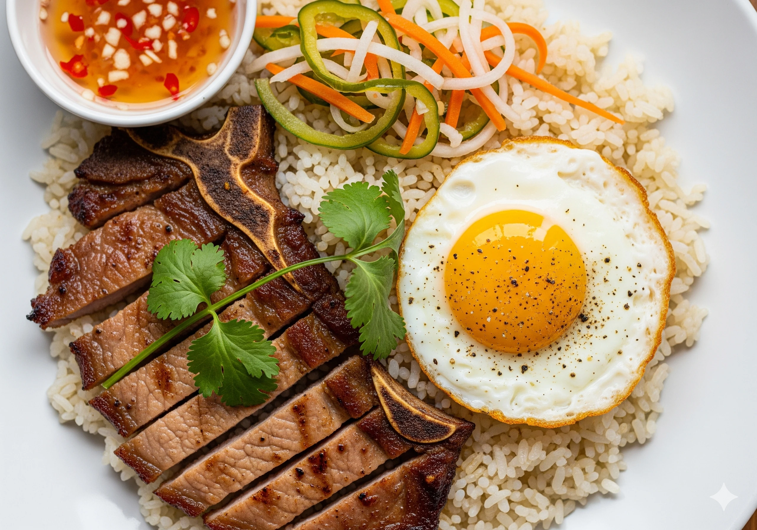 Ăn cơm sườn vào buổi sáng hoặc trưa giúp tiêu hóa tốt và sử dụng năng lượng hiệu quả
