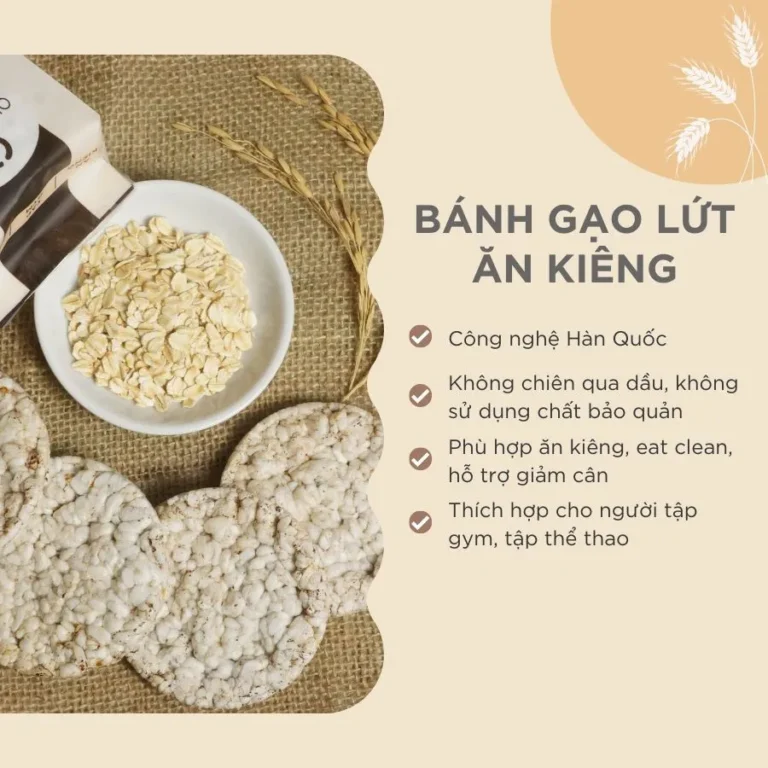Bánh gạo lứt có giúp giảm cân không? Có, nhờ giàu chất xơ giúp no lâu, giảm cảm giác thèm ăn và hỗ trợ kiểm soát lượng calo nạp vào.